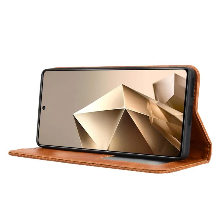 For Infinix Note 50 4G / Note 50 Pro 4G Magnetic Buckle Retro Texture Leather Phone Case