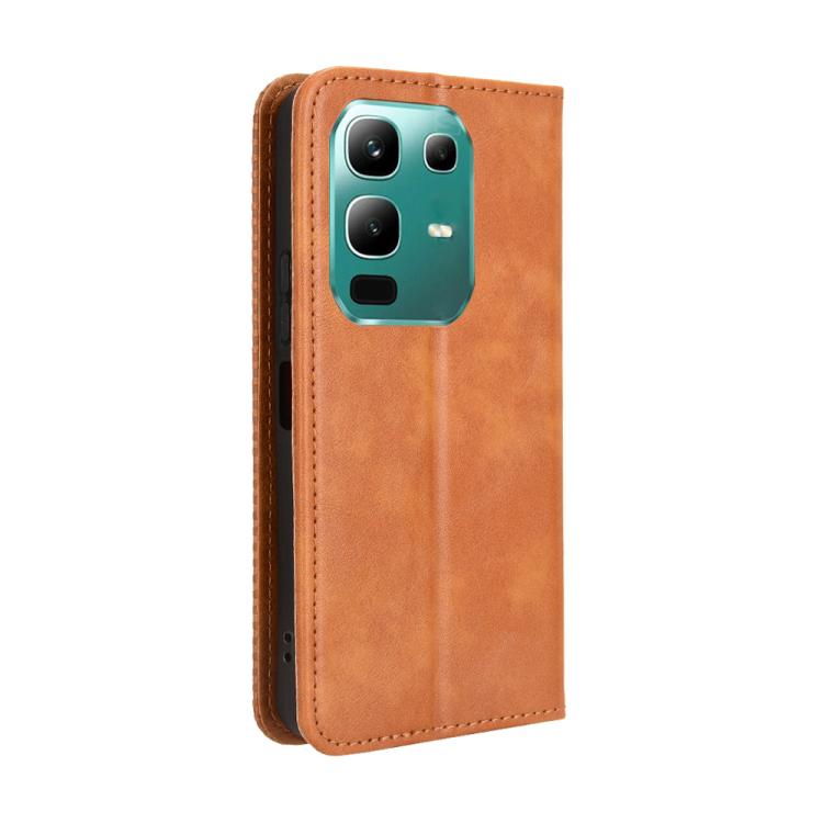 For Infinix Note 50x 5G Magnetic Buckle Retro Texture Leather Phone Case