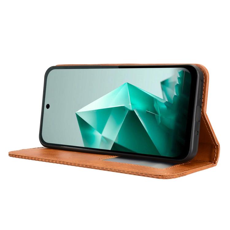 For Infinix Note 50x 5G Magnetic Buckle Retro Texture Leather Phone Case