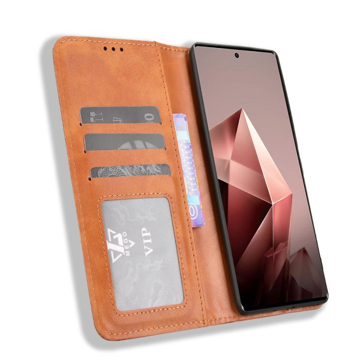 For Infinix Note 50s 5G Magnetic Buckle Retro Texture Leather Phone Case