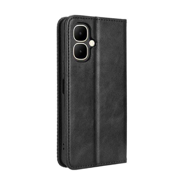 For Infinix Smart 10 / Tecno Pop 10 4G Magnetic Buckle Retro Texture Leather Phone Case