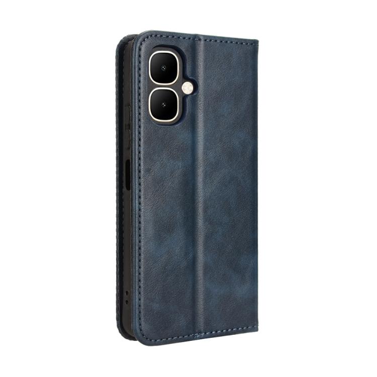 For Infinix Smart 10 / Tecno Pop 10 4G Magnetic Buckle Retro Texture Leather Phone Case