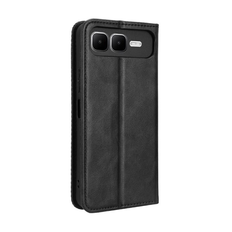 For Infinix Smart 10 Plus 4G Magnetic Buckle Retro Texture Leather Phone Case