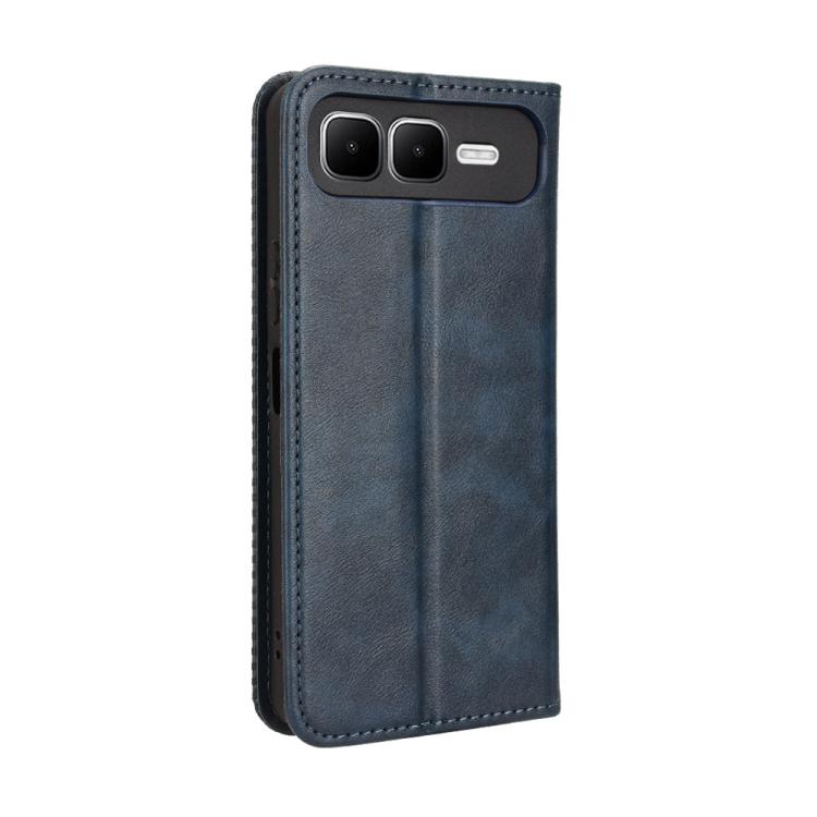 For Infinix Smart 10 Plus 4G Magnetic Buckle Retro Texture Leather Phone Case