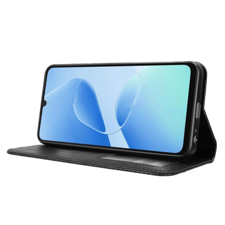 For Infinix Hot 60i 5G / Tecno Spark Go 5G Magnetic Buckle Retro Texture Leather Phone Case
