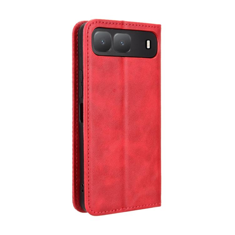 For Infinix Hot 60i 5G / Tecno Spark Go 5G Magnetic Buckle Retro Texture Leather Phone Case