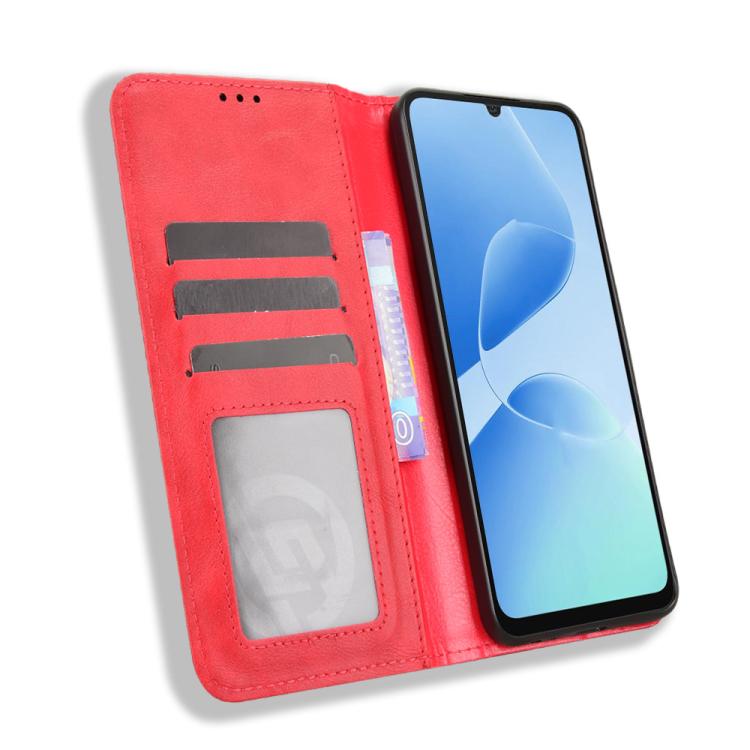 For Infinix Hot 60i 5G / Tecno Spark Go 5G Magnetic Buckle Retro Texture Leather Phone Case