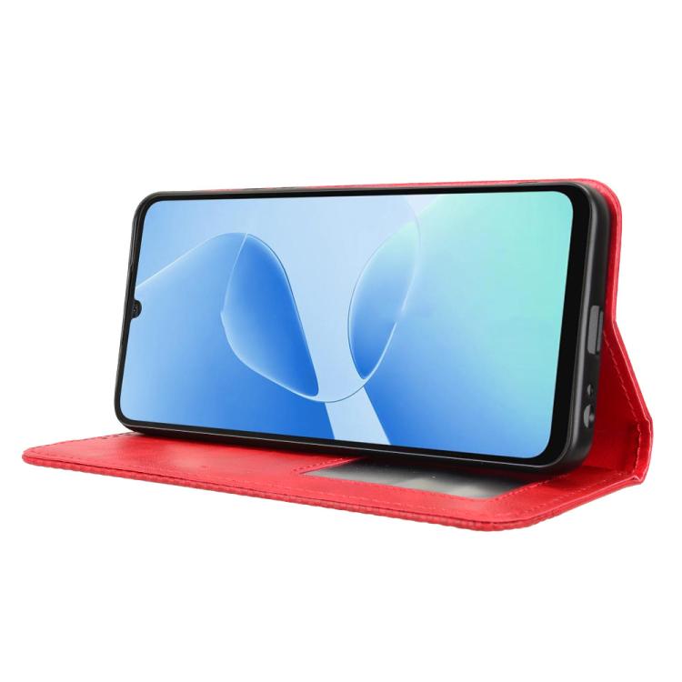 For Infinix Hot 60i 5G / Tecno Spark Go 5G Magnetic Buckle Retro Texture Leather Phone Case
