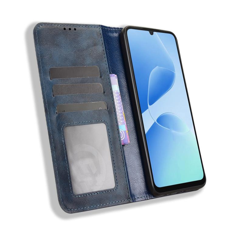 For Infinix Hot 60i 5G / Tecno Spark Go 5G Magnetic Buckle Retro Texture Leather Phone Case