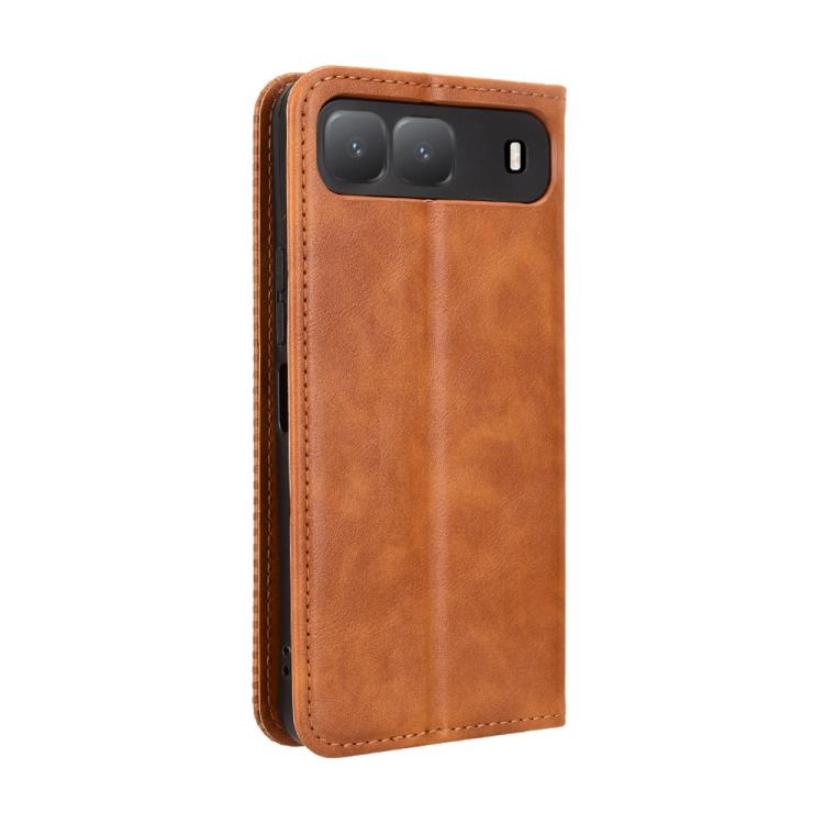 For Infinix Hot 60i 5G / Tecno Spark Go 5G Magnetic Buckle Retro Texture Leather Phone Case
