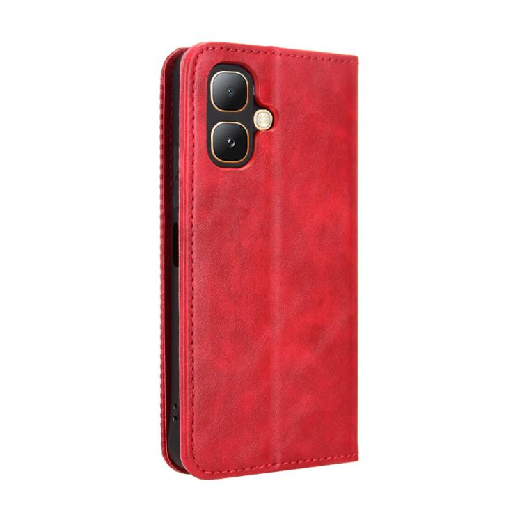 For Infinix Smart 20 4G Magnetic Buckle Retro Texture Leather Phone Case