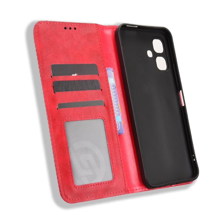 For Infinix Smart 20 4G Magnetic Buckle Retro Texture Leather Phone Case