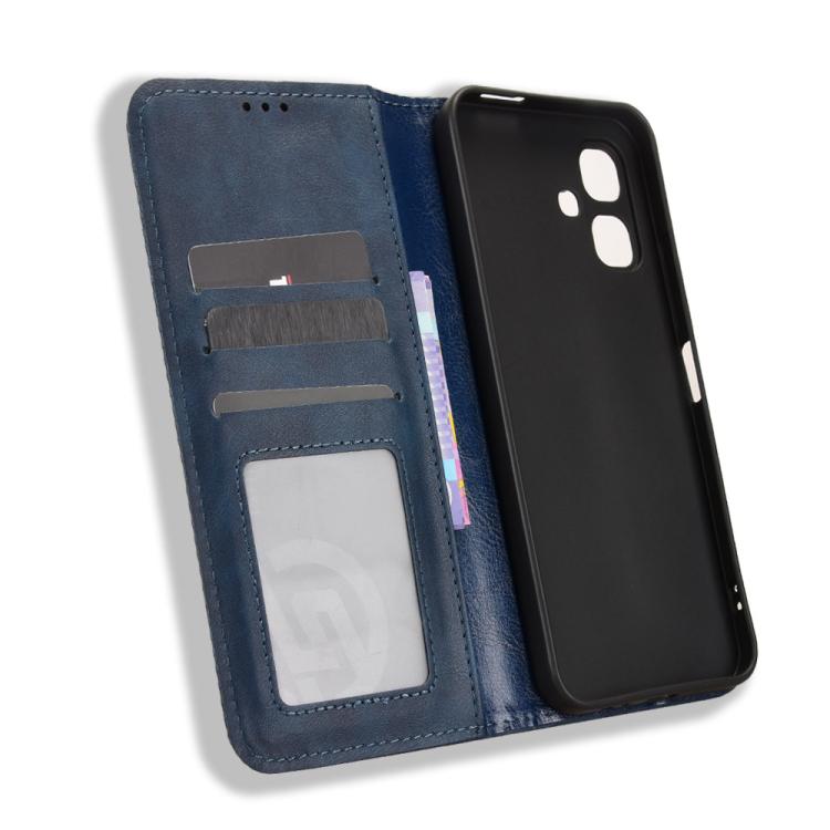 For Infinix Smart 20 4G Magnetic Buckle Retro Texture Leather Phone Case
