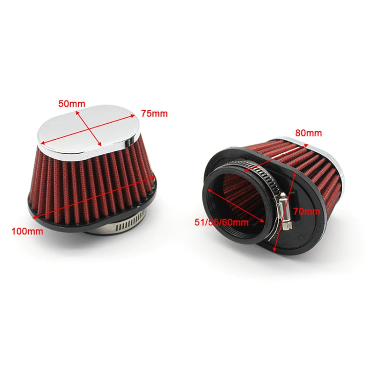 55mm XH-UN073 Mushroom Head Style Car Modified Air Filter Motorcycle Exhaust Filter