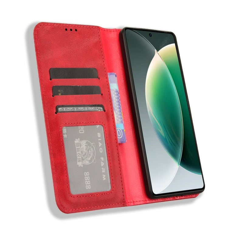 For Tecno Camon 30 5G / 4G Magnetic Buckle Retro Texture Leather Phone Case