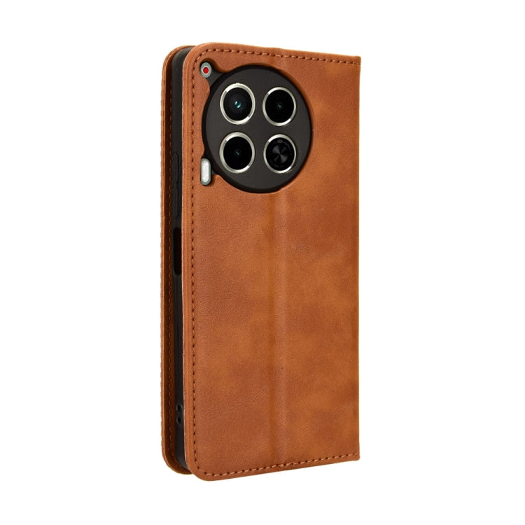 For Tecno Camon 30 5G / 4G Magnetic Buckle Retro Texture Leather Phone Case