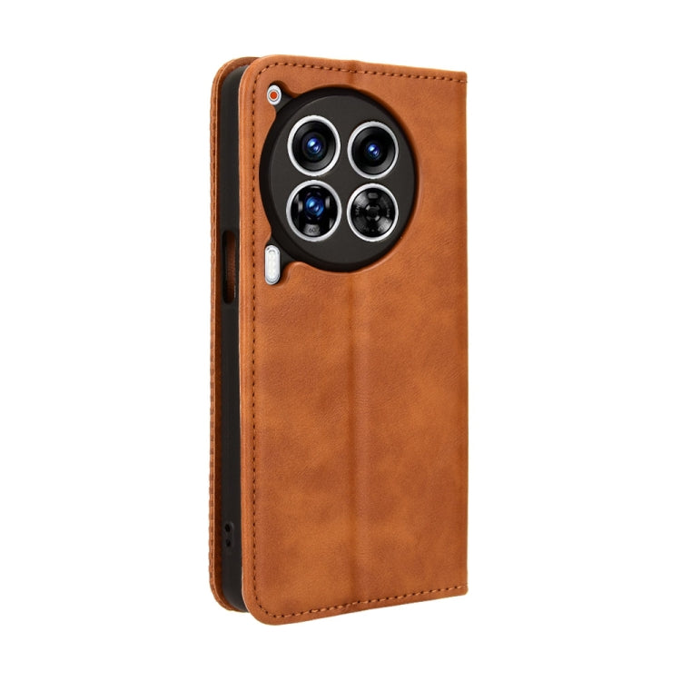For Tecno Camon 30 Premier 5G Magnetic Buckle Retro Texture Leather Phone Case