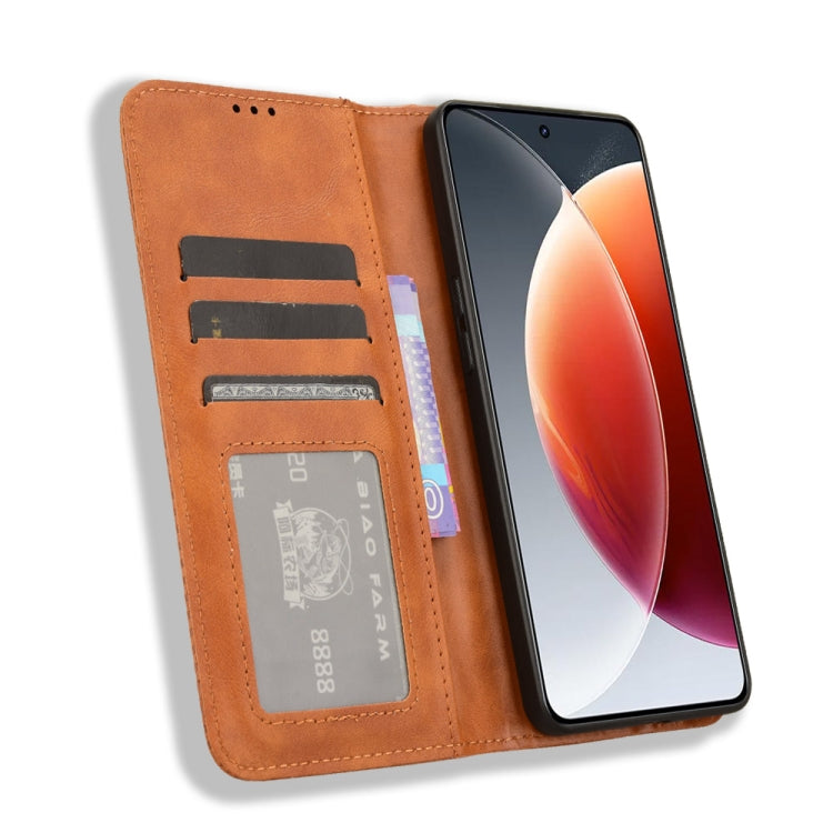 For Tecno Camon 30 Premier 5G Magnetic Buckle Retro Texture Leather Phone Case