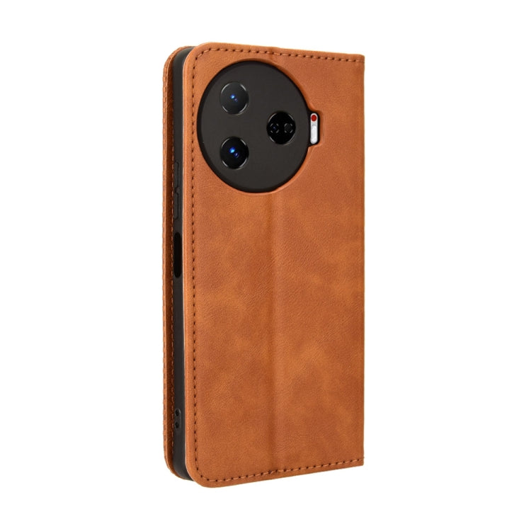 For Tecno Camon 30 Pro 5G Magnetic Buckle Retro Texture Leather Phone Case