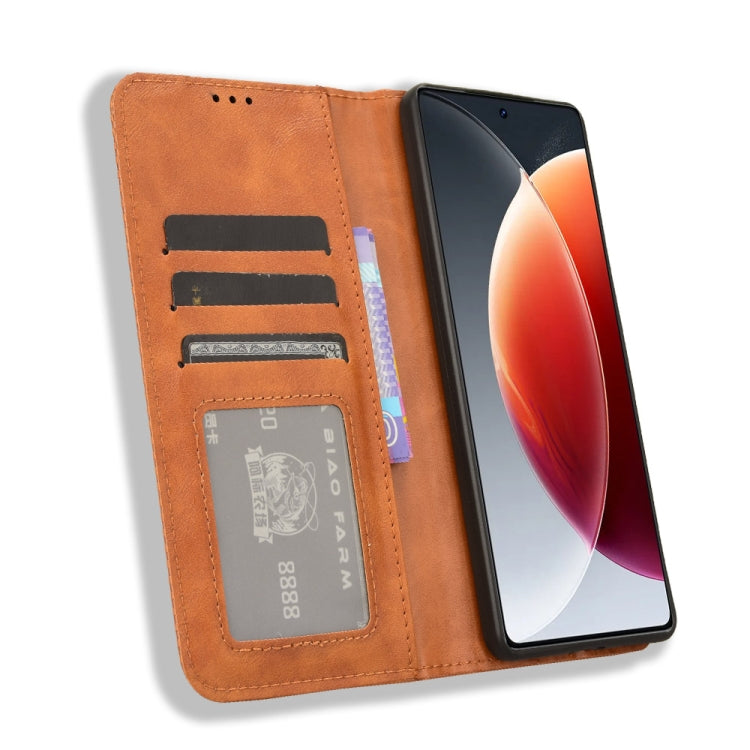 For Tecno Camon 30 Pro 5G Magnetic Buckle Retro Texture Leather Phone Case