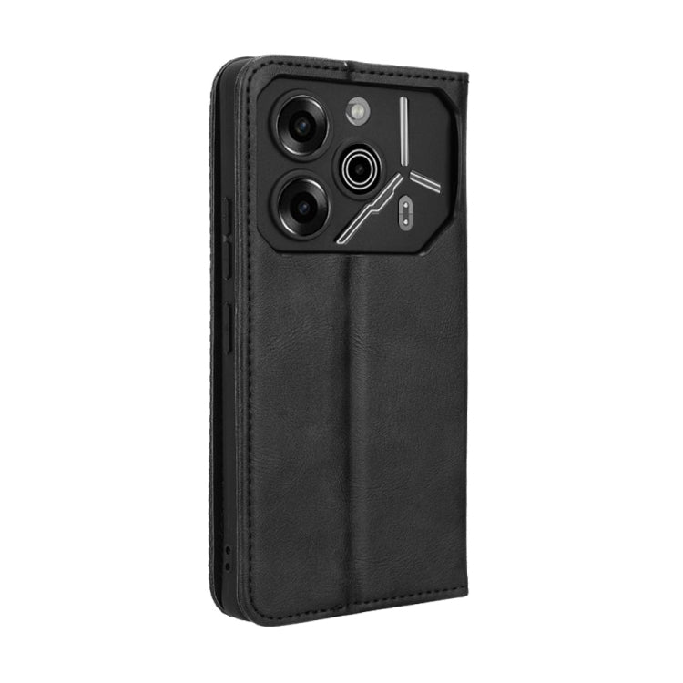 For Tecno Pova 6 Pro 5G Magnetic Buckle Retro Texture Leather Phone Case