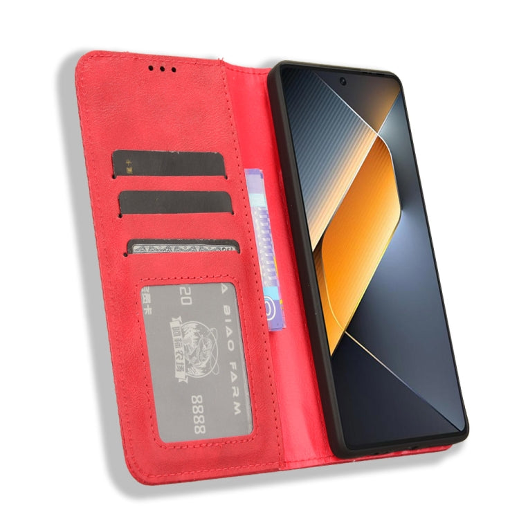 For Tecno Pova 6 Pro 5G Magnetic Buckle Retro Texture Leather Phone Case