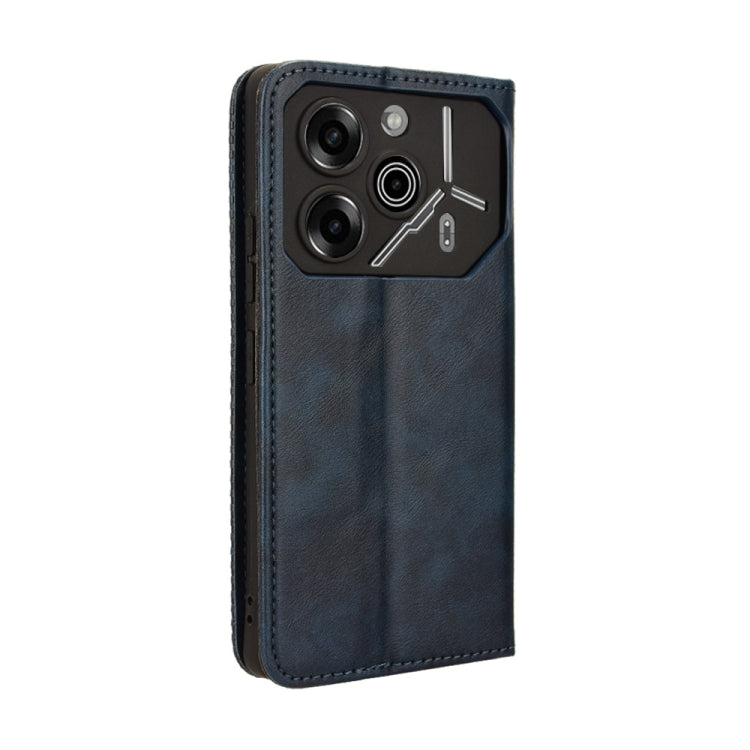 For Tecno Pova 6 Pro 5G Magnetic Buckle Retro Texture Leather Phone Case