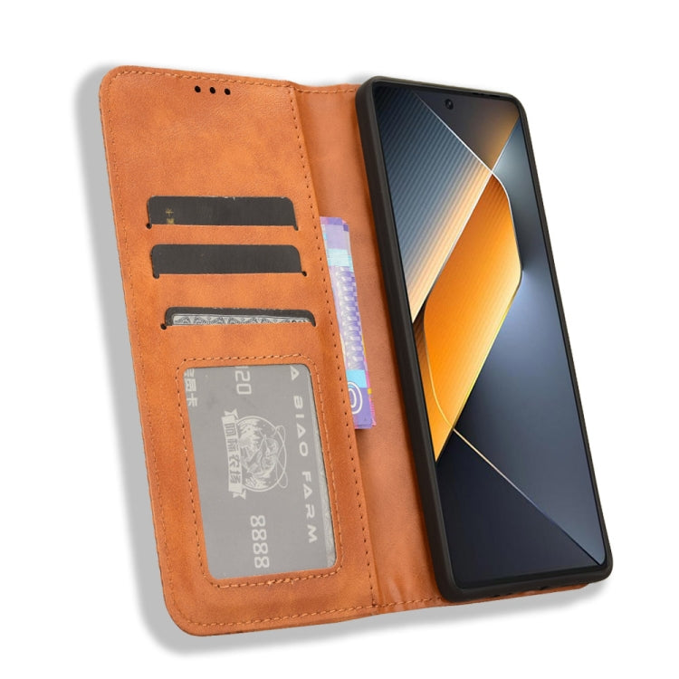 For Tecno Pova 6 Pro 5G Magnetic Buckle Retro Texture Leather Phone Case