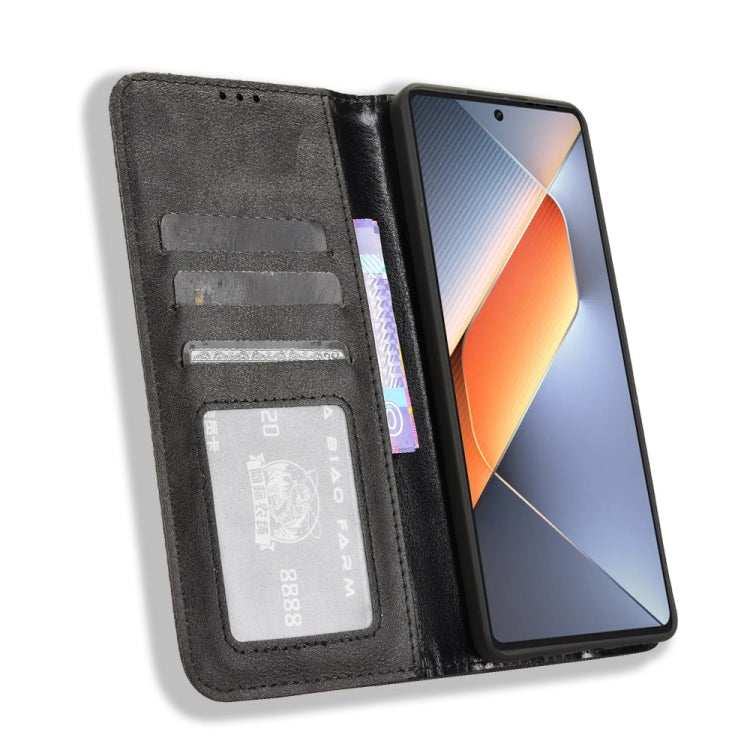 For Tecno Pova 6 4G Magnetic Buckle Retro Texture Leather Phone Case