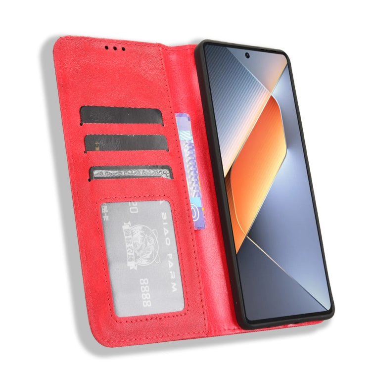 For Tecno Pova 6 4G Magnetic Buckle Retro Texture Leather Phone Case