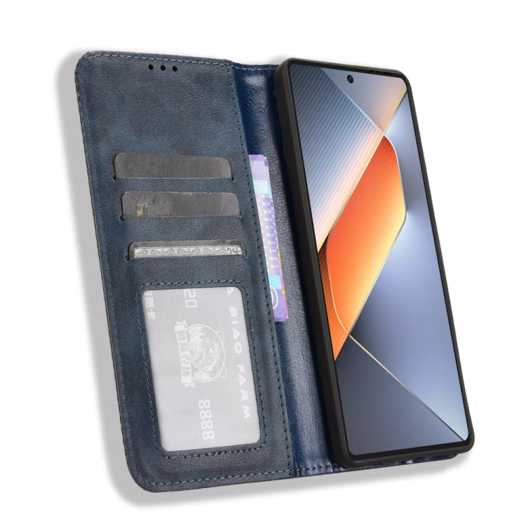 For Tecno Pova 6 4G Magnetic Buckle Retro Texture Leather Phone Case