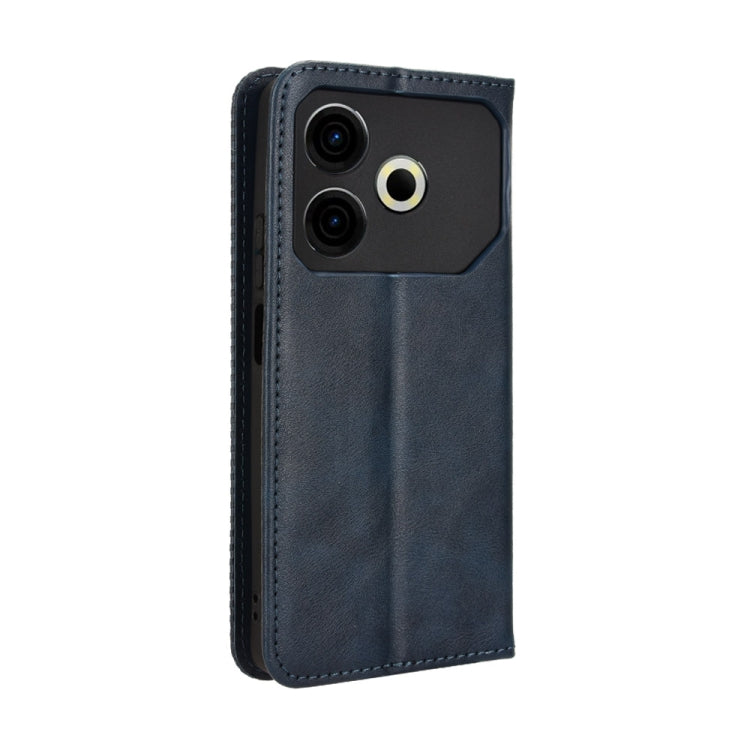 For Tecno Pova 6 Neo 4G Magnetic Buckle Retro Texture Leather Phone Case