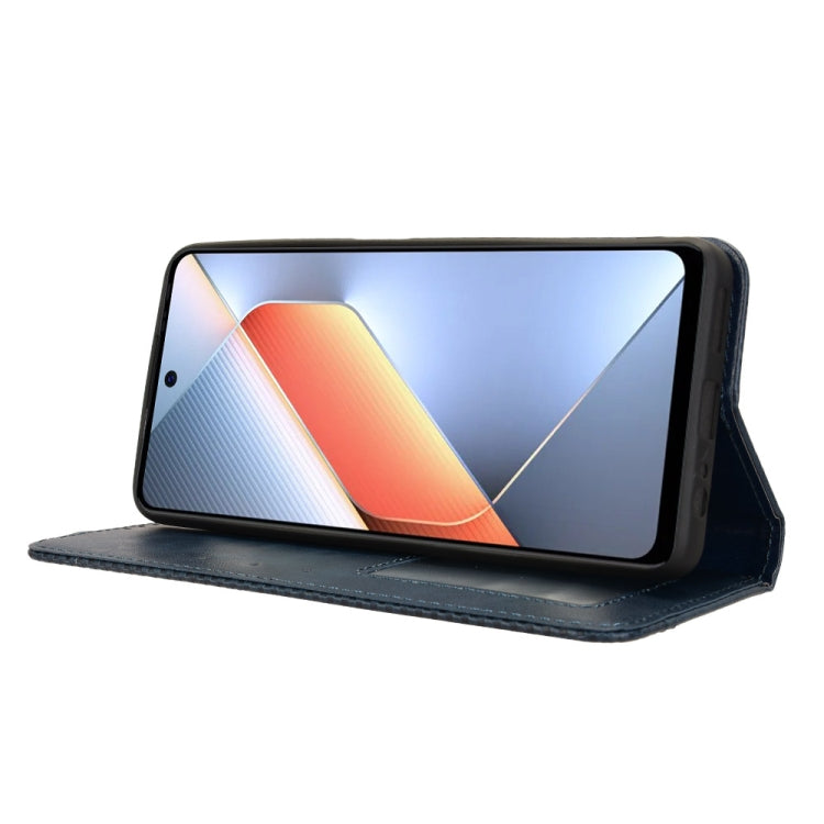 For Tecno Pova 6 Neo 4G Magnetic Buckle Retro Texture Leather Phone Case
