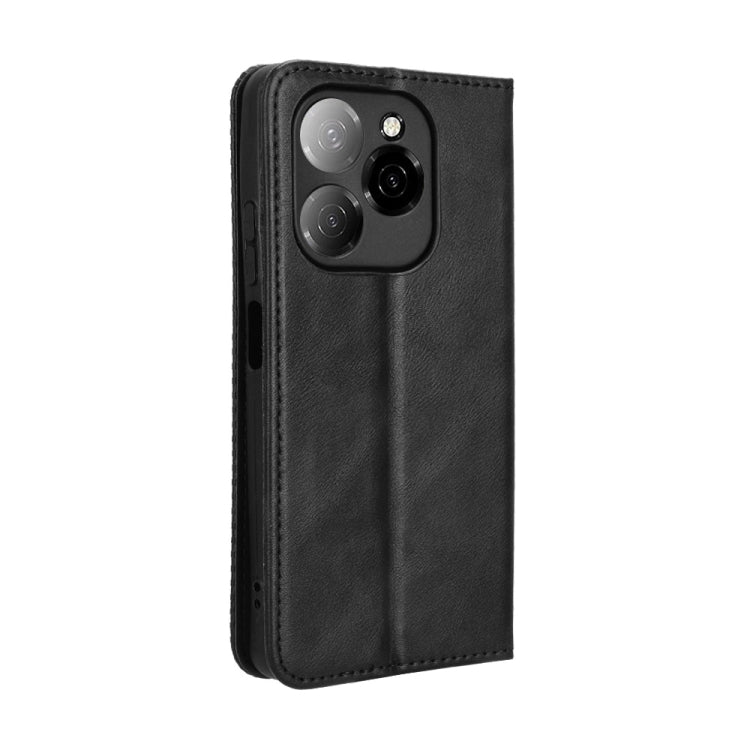 For Tecno Spark 20 Pro 5G Magnetic Buckle Retro Texture Leather Phone Case