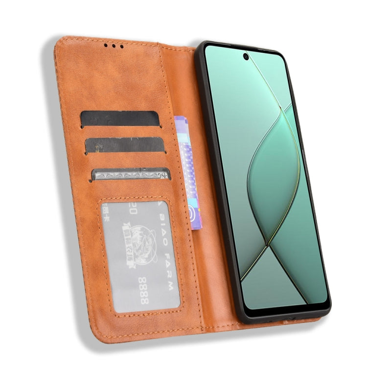 For Tecno Spark 20 Pro 5G Magnetic Buckle Retro Texture Leather Phone Case