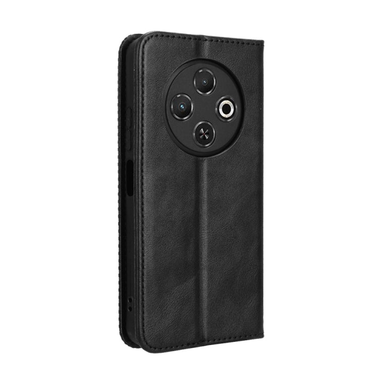 For Tecno Spark 30C 4G Magnetic Buckle Retro Texture Leather Phone Case