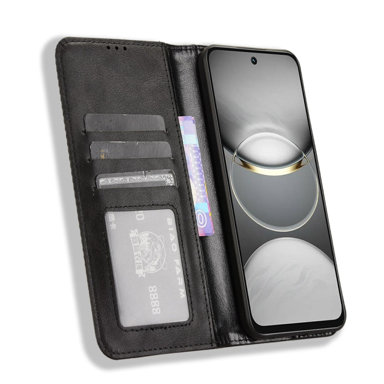 For Tecno Spark 30C 4G Magnetic Buckle Retro Texture Leather Phone Case