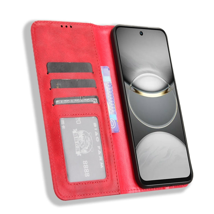 For Tecno Spark 30C 4G Magnetic Buckle Retro Texture Leather Phone Case