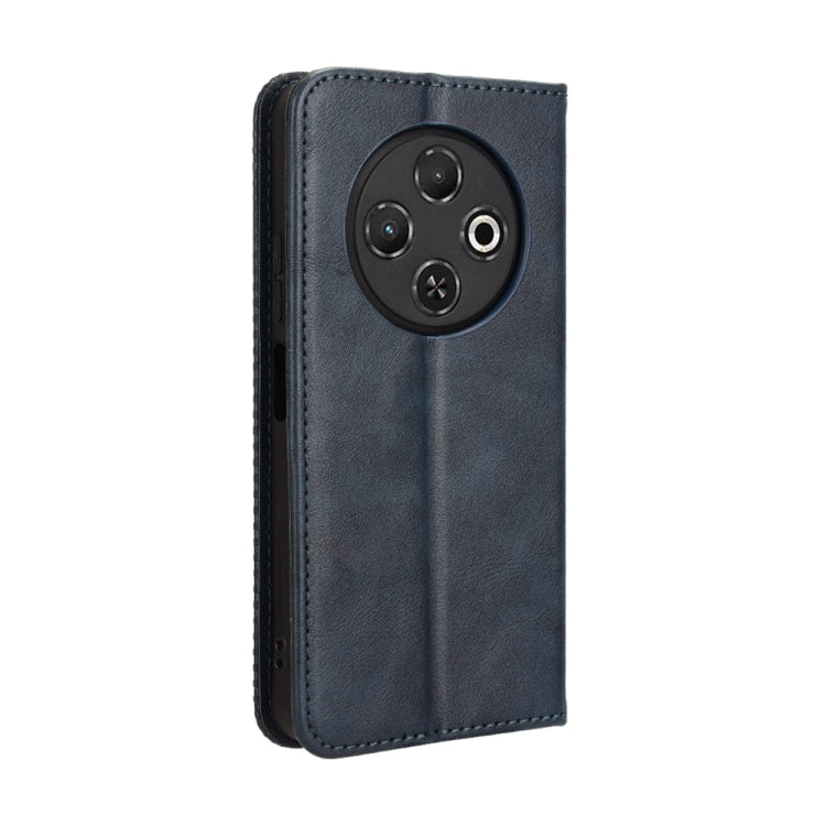 For Tecno Spark 30C 4G Magnetic Buckle Retro Texture Leather Phone Case