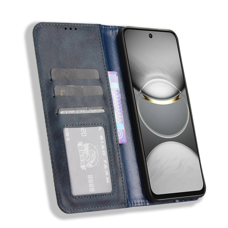 For Tecno Spark 30C 4G Magnetic Buckle Retro Texture Leather Phone Case