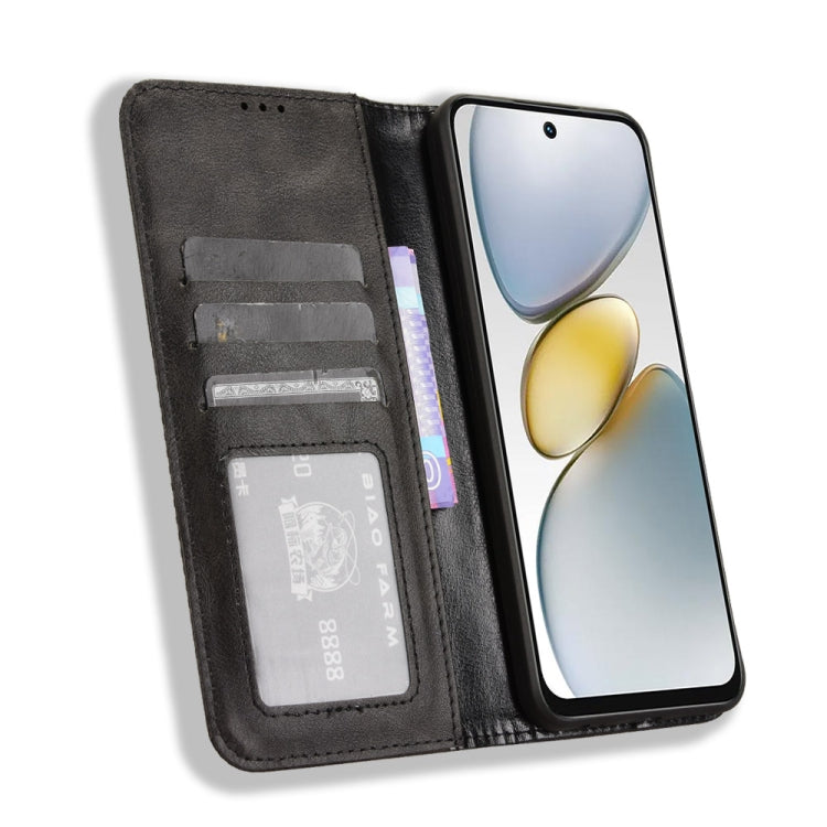 For Tecno Spark Go 1 / Pop 9 / Spark Go 2025 Magnetic Buckle Retro Texture Leather Phone Case