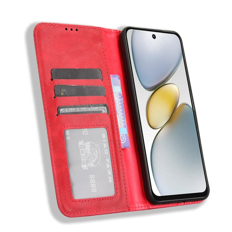 For Tecno Spark Go 1 / Pop 9 / Spark Go 2025 Magnetic Buckle Retro Texture Leather Phone Case