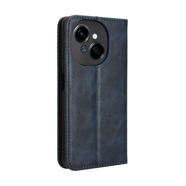 For Tecno Spark Go 1 / Pop 9 / Spark Go 2025 Magnetic Buckle Retro Texture Leather Phone Case