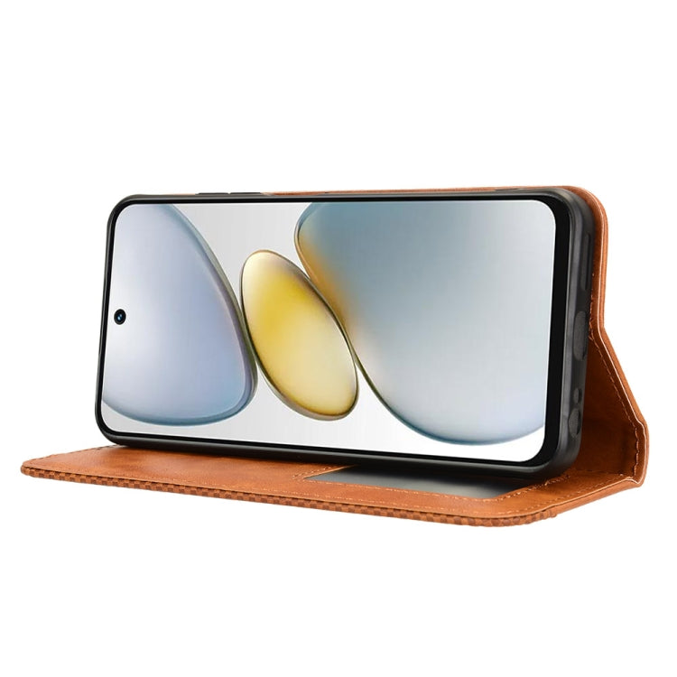 For Tecno Spark Go 1 / Pop 9 / Spark Go 2025 Magnetic Buckle Retro Texture Leather Phone Case