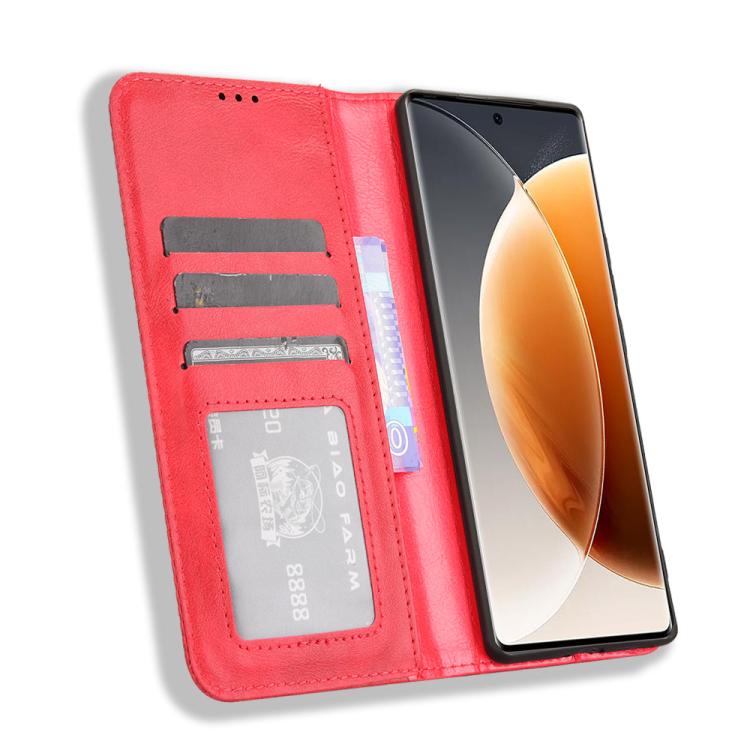 For Tecno Camon 30S 4G / 30S Pro 4G Magnetic Buckle Retro Texture Leather Phone Case