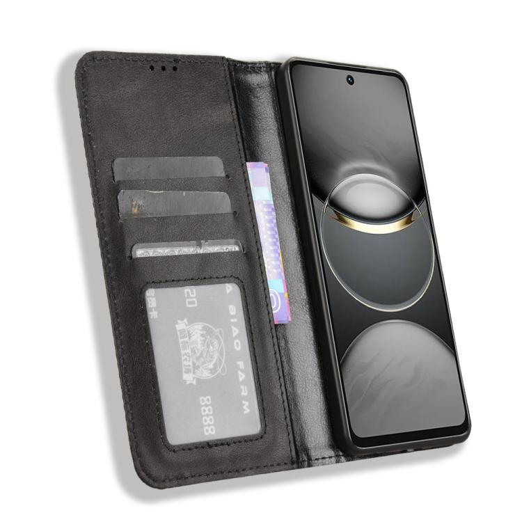 For Tecno Spark 30 4G Magnetic Buckle Retro Texture Leather Phone Case