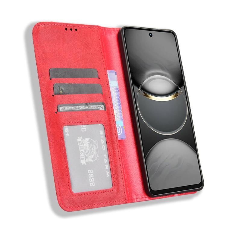 For Tecno Spark 30 4G Magnetic Buckle Retro Texture Leather Phone Case
