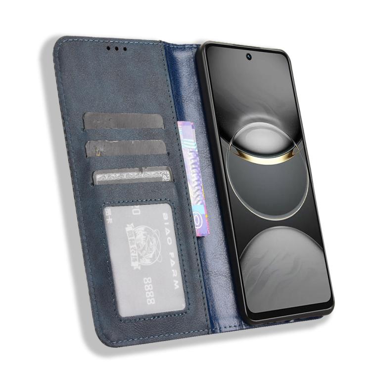 For Tecno Spark 30 4G Magnetic Buckle Retro Texture Leather Phone Case