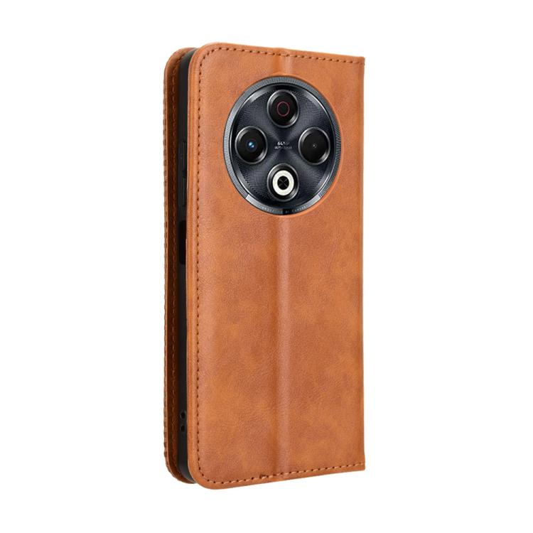 For Tecno Spark 30 4G Magnetic Buckle Retro Texture Leather Phone Case