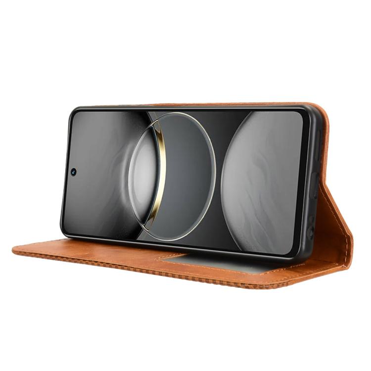 For Tecno Spark 30 4G Magnetic Buckle Retro Texture Leather Phone Case